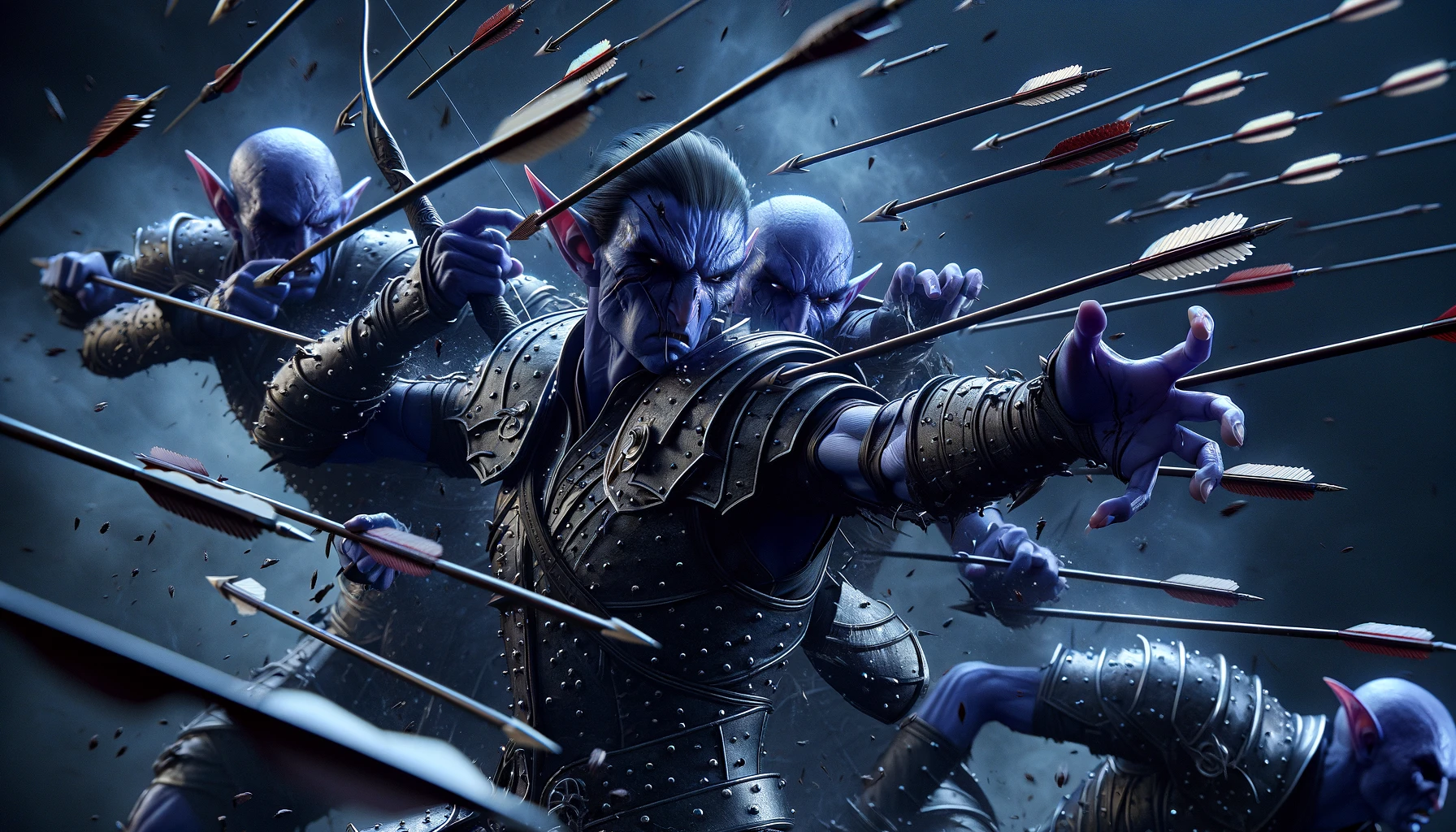Drow returning fire