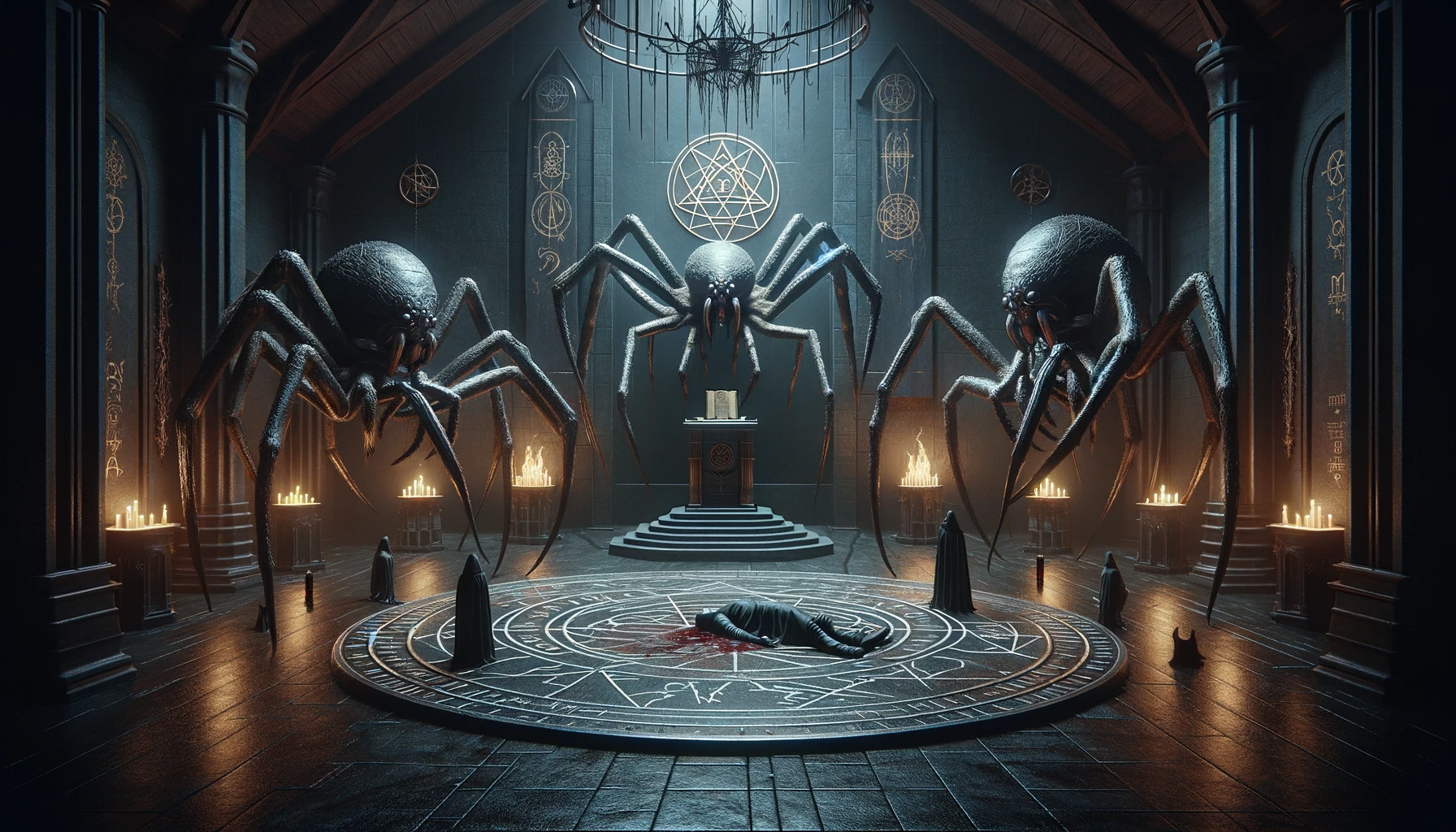 Ritual room with sacrifice