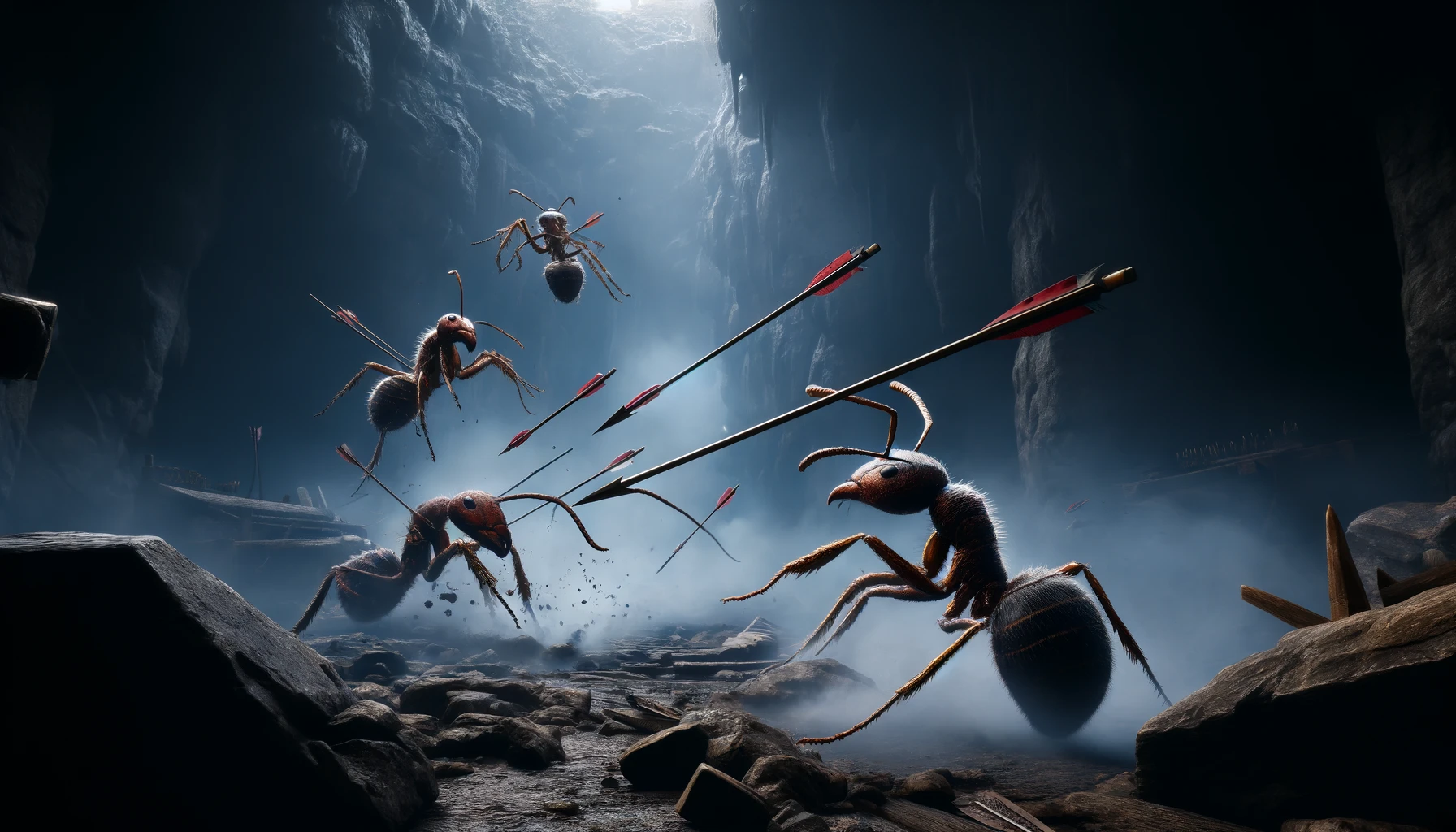 Ants emerging from everywhere
