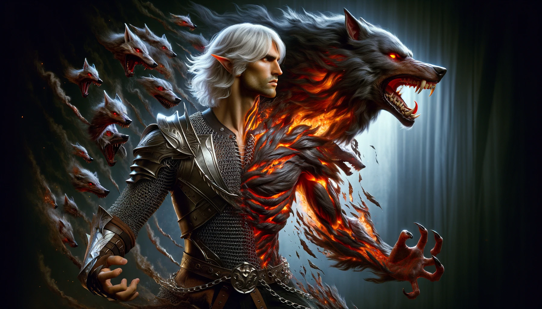 Oscorn transforms into a hound from hell