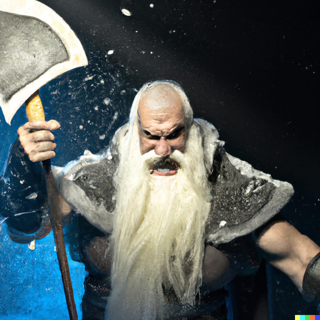 The frost giant looked down at Kalinar with a serious expression on its face. “The Jarl wishes to speak with you,” he said in a deep, gravelly voice. “Gather your party and come with me.”